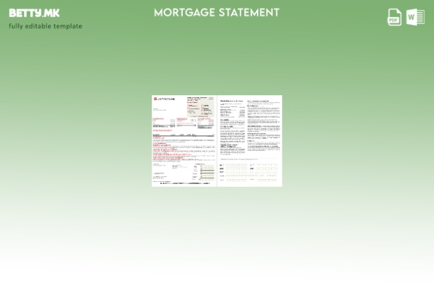 модерен стил на САД за хипотека извод од Источен Западен Брег во Word и PDF форм